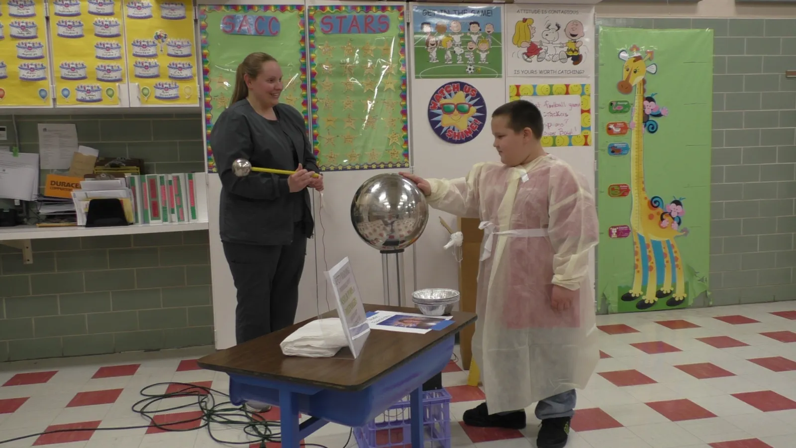 Picture of student science demonstration